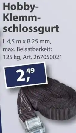 Sonderpreis Baumarkt Hobby Klemmschlossgurt Angebot