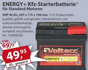 Sonderpreis Baumarkt ENERGY+ Kfz-Starterbatterie für Standard-Motoren Angebot