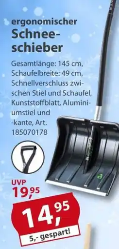 Sonderpreis Baumarkt ergonomischer Schneeschieber Angebot