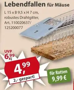 Sonderpreis Baumarkt Lebendfallen für Mäuse Angebot