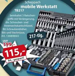 Sonderpreis Baumarkt Scheppach mobile Werkstatt TB217 Angebot