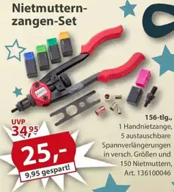 Sonderpreis Baumarkt Nietmutternzangen-Set Angebot