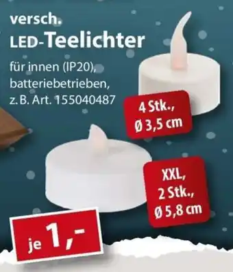 Sonderpreis Baumarkt versch. LED-Teelichter Angebot