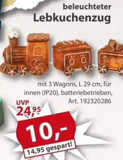 Sonderpreis Baumarkt beleuchteter Lebkuchenzug Angebot