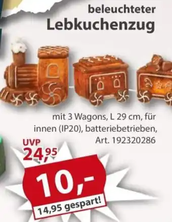 Sonderpreis Baumarkt beleuchteter Lebkuchenzug Angebot
