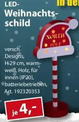 Sonderpreis Baumarkt LED-Weihnachtsschild Angebot