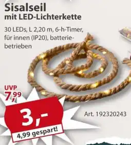 Sonderpreis Baumarkt Sisalseil mit LED-Lichterkette Angebot