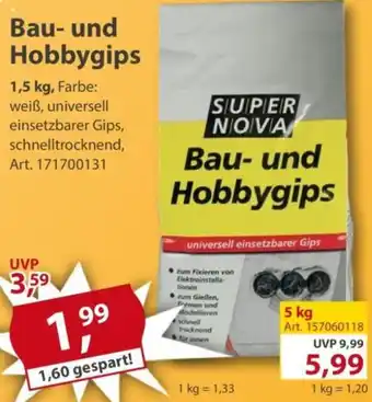 Sonderpreis Baumarkt Bau- und Hobbygips Angebot