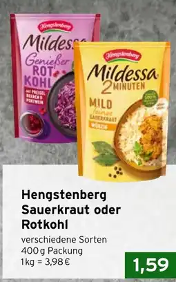 CAP Markt Hengstenberg Sauerkraut oder Rotkohl Angebot