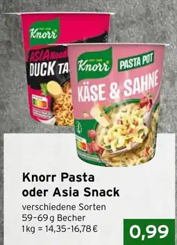 CAP Markt Knorr Pasta oder Asia Snack Angebot