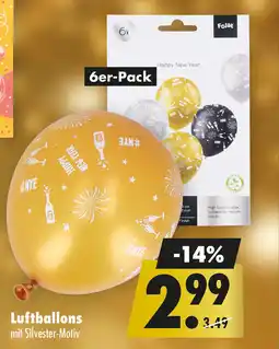 Mäc Geiz Folat Luftballons mit Silvester-Motiv Angebot