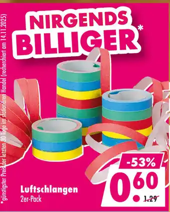 Mäc Geiz Luftschlangen 2er-Pack Angebot