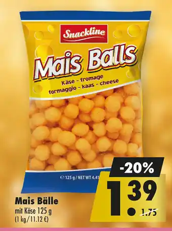 Mäc Geiz Snackline Mais Balls Angebot