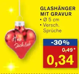 KODi GLASHÄNGER MIT GRAVUR Angebot
