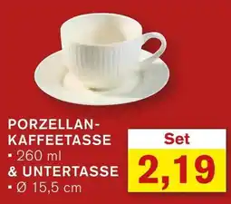 KODi PORZELLAN- KAFFEETASSE & UNTERTASSE Set Angebot
