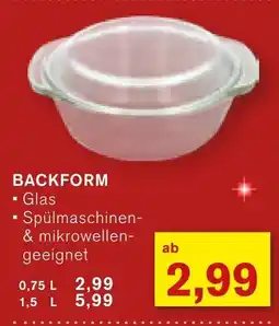 KODi BACKFORM Glas Angebot