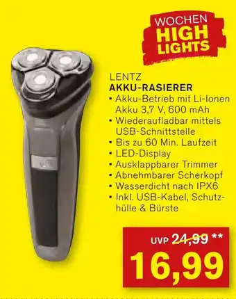 KODi LENTZ AKKU-RASIERER Angebot