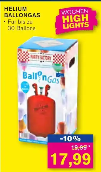 KODi Party Factory HELIUM BALLONGAS Angebot