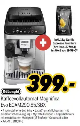 MEDIMAX DeLonghi Kaffeevollautomat Magnifica Evo ECAM290.85.SBX Angebot