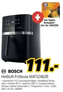 MEDIMAX BOSCH Heißluft-Fritteuse MAFS2462B Angebot