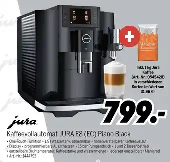 MEDIMAX jura Kaffeevollautomat JURA E8 (EC) Piano Black Angebot