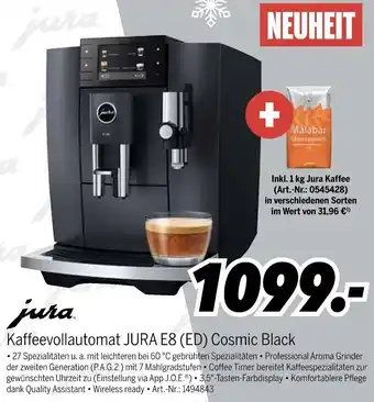 MEDIMAX jura Kaffeevollautomat JURA E8 (ED) Cosmic Black Angebot