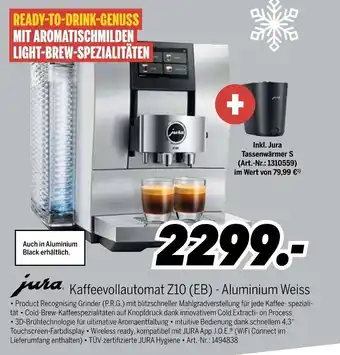 MEDIMAX jura Kaffeevollautomat Z10 (EB) - Aluminium Weiss Angebot