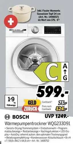 MEDIMAX BOSCH Wärmepumpentrockner WQG233D91 Angebot