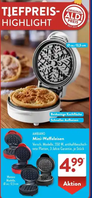 Aldi Süd AMBIANO Mini-Waffeleisen Angebot