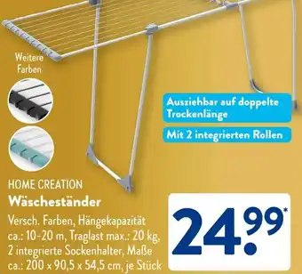 Aldi Süd HOME CREATION Wäscheständer Angebot