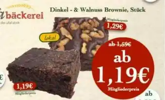 LPG Biomarkt Dinkel - & Walnuss Brownie Stück Angebot