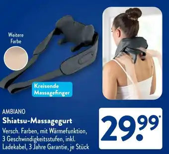 Aldi Süd AMBIANO Shiatsu Massagegurt Angebot