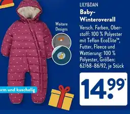 Aldi Süd LILY&DAN Baby Winteroverall Angebot