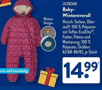 Aldi Süd LILY&DAN Baby Winteroverall Angebot