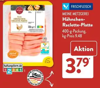 Aldi Süd MEINE METZGEREI Hähnchen Raclette Platte Angebot