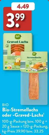 Aldi Süd Bio-Stremellachs oder Graved Lachs Angebot