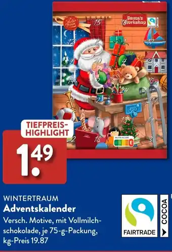 Aldi Süd WINTERTRAUM Adventskalender Angebot
