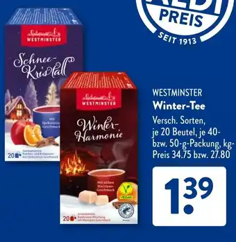 Aldi Süd WESTMINSTER Winter Tee Angebot