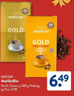 Aldi Süd BARISSIMO Mahlkaffee Angebot