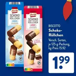 Aldi Süd BISCOTTO Schoko Röllchen Angebot