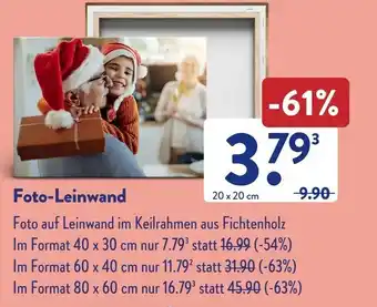 Aldi Süd Foto Leinwand Angebot