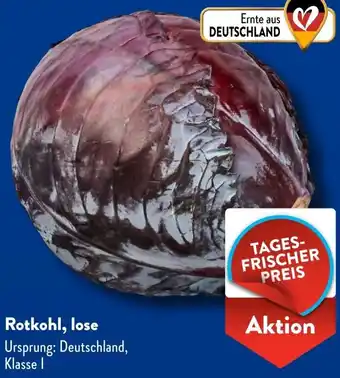 Aldi Süd Rotkohl, lose Angebot