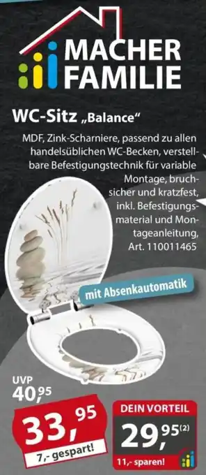 Sonderpreis Baumarkt WC-Sitz ,,Balance" Angebot