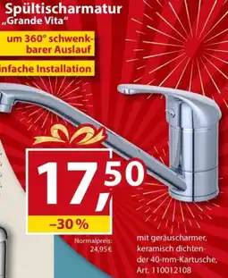 Sonderpreis Baumarkt Spültischarmatur „Grande Vita" Angebot