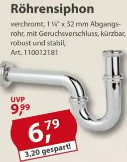 Sonderpreis Baumarkt Röhrensiphon Angebot