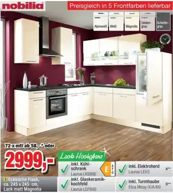 Möbelfundgrube Nobilia Eckküche Flash Angebot