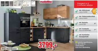 Möbelfundgrube Nobilia Eckküche Laser/Structura Angebot