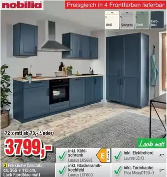 Möbelfundgrube Nobilia Eckküche Cascada Angebot
