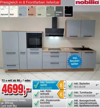 Möbelfundgrube Nobilia Küchenblock Senso Angebot