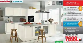 Möbelfundgrube Nobilia + SIEMENS Eckküche Cascada Angebot